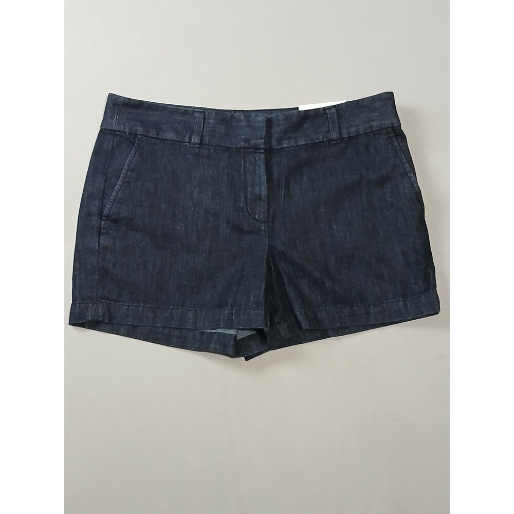 LOFT Outlet 4" Chino Short Womens Size 6 Dark Wash Denim Bermuda NWT